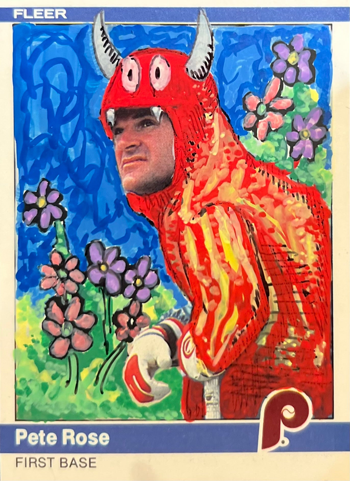 PETE ROSE DEVIL IN THE GARDEN CARD