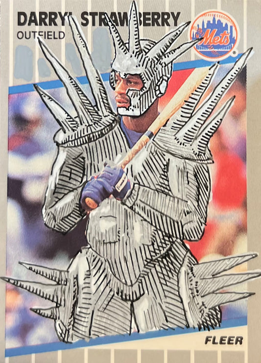 STRAWBERRY WARRIOR WITH A BAT CARD