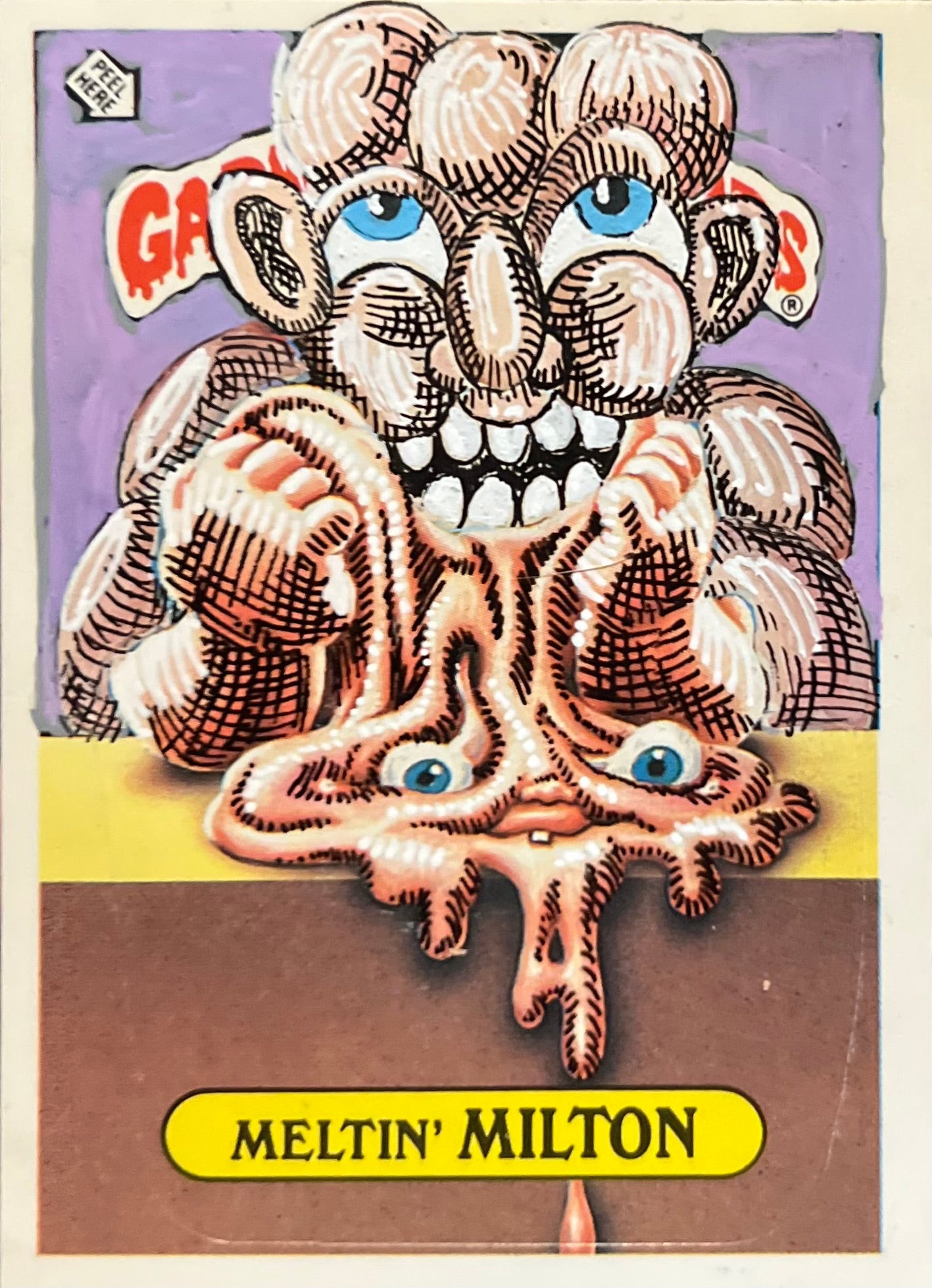 MELTING MILTON BUBBLE FACE GPK CARD