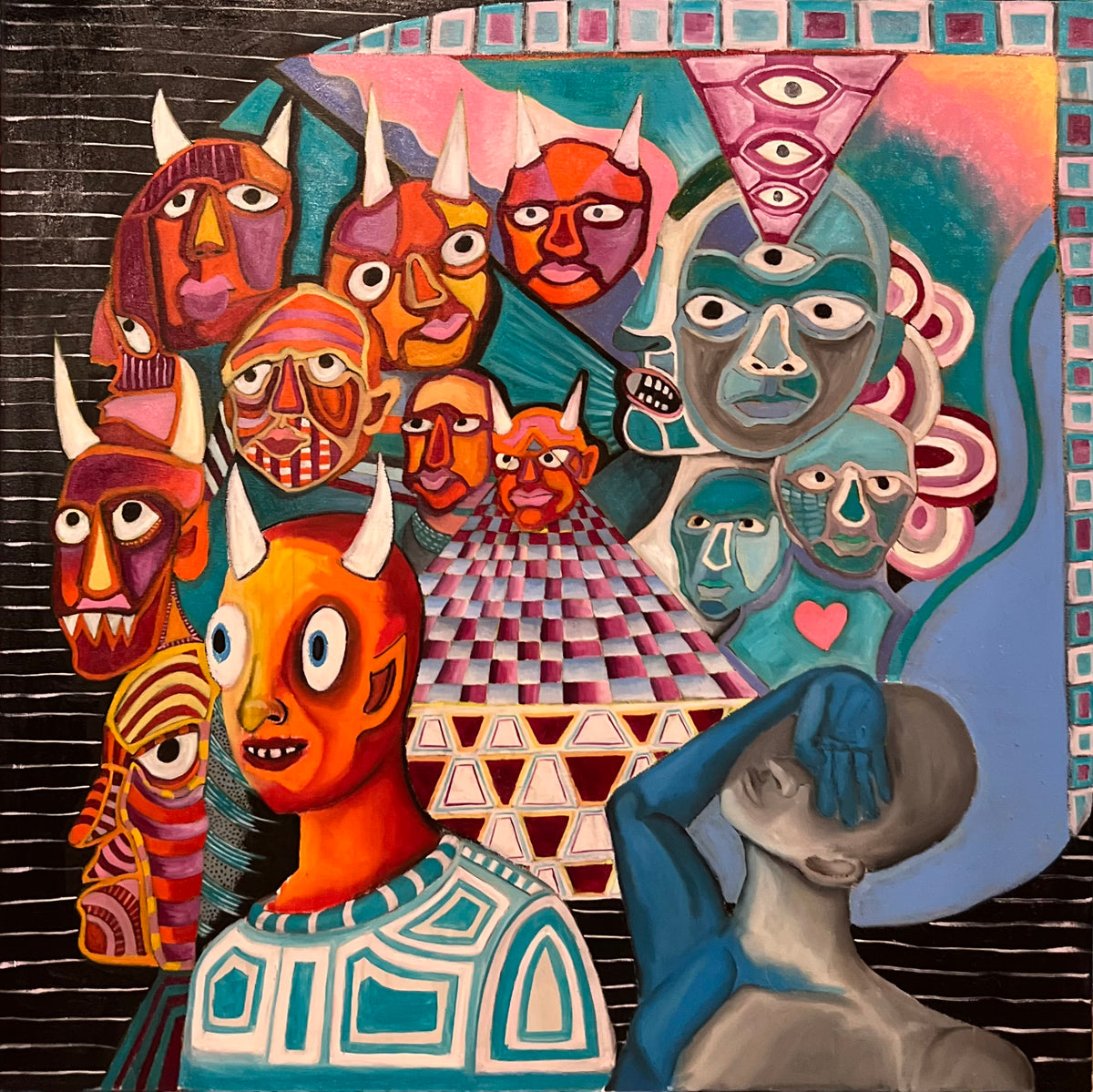 WHY DID I CHOOSE TO FOLLOW oil on 36x36” canvas