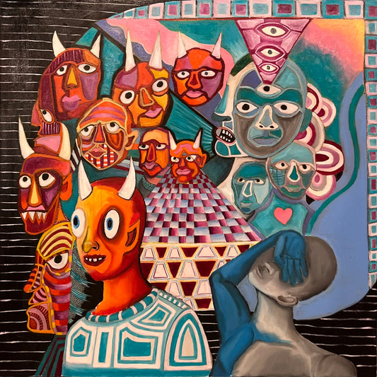 WHY DID I CHOOSE TO FOLLOW oil on 36x36” canvas