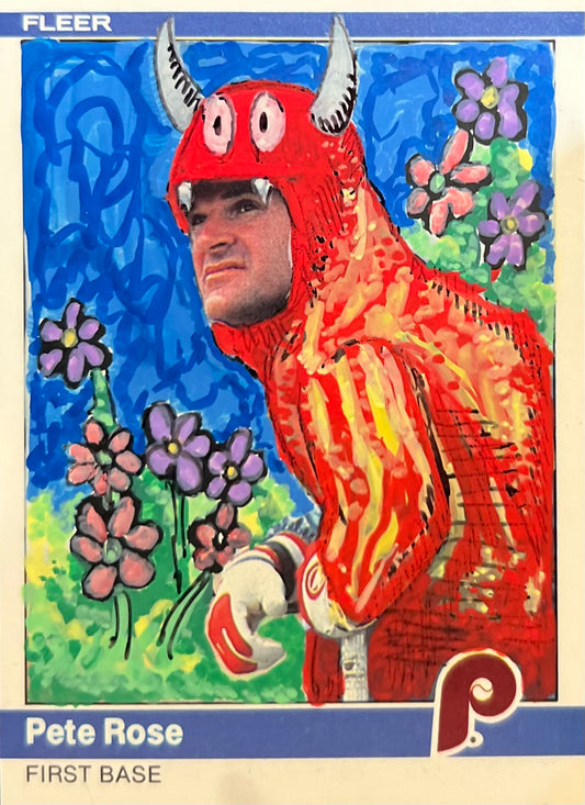 PETE ROSE DEVIL IN THE GARDEN CARD