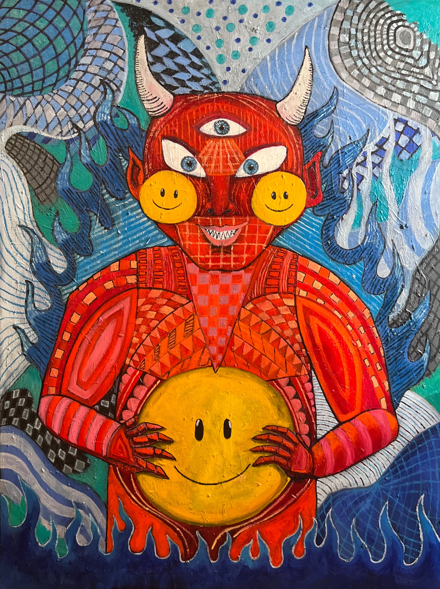 POSSESSOR OF HAPPINESS oil on 30x40” canvas